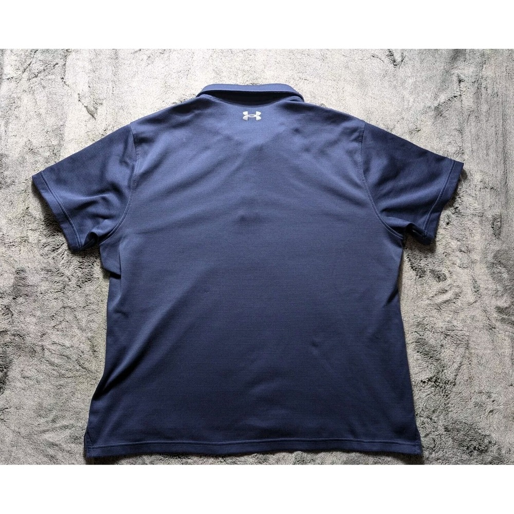 Under Armour Short Sleeve Polo Shirt Men's Size 2XL Blue - Picture 9 of 11